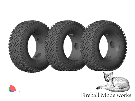 Desert Dog 10-15LT Tires for 8" Wheels 1/25 Scale STL Files