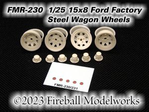 Ford Factory Steel 4x4 Wagon Wheels 1/25 Scale 