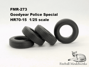FMR-273  HR70-15 Goodyear Police Special Tires 1/25 Scale