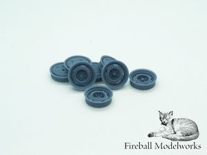 FMR-253-254 15" Chevy Rally Wheels, 1/25 Scale