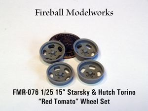 FMR-076 5-Slot Wheels for Starsky &amp; Hutch Torino 1/25 Scale