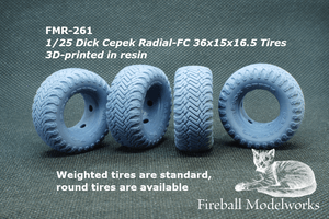 Dick Cepek Radial - FC 35 x 15 x 16.5 Tires 1/25 Scale