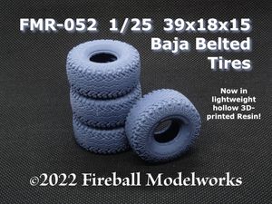 Mickey Thompson Baja Belted 39x18x15 Tires 1/25 Scale