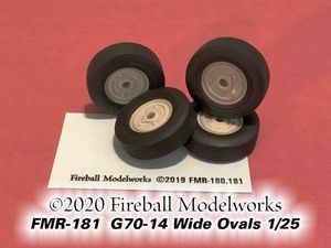 FMR-181 G70-14 Firestone Wide Oval Tires 1/25 Scale