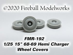 FMR-192 15" 1968-1969 Hemi Charger Wheel Covers 1/25 scale