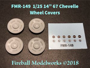 FMR-149 14" Chevelle 1967 Wheel Covers 1/25 Scale