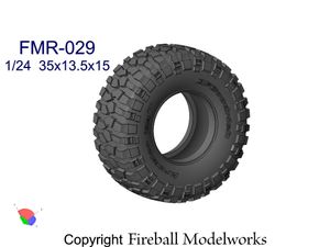 BF Goodrich Krawler 35x13.50x15 Tires 1/24 Scale