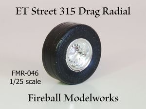 MT 315/60R-15 ET Street Drag Radial Tires 1/25 Scale
