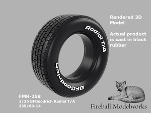 BF Goodrich Radial T/A P235/60R-14 Tires 1/25 Scale