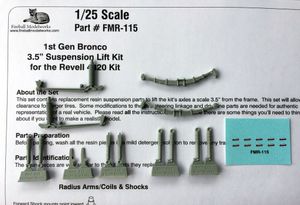 Early Bronco 3.5" Suspension Lift Kit 1/25 Scale