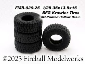 BF Goodrich Krawler 35x13.50x15 Tires 1/25 Scale