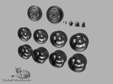 Ansen Sprint Five Slot Mag Wheel Assortment 1/25 Scale STL Files