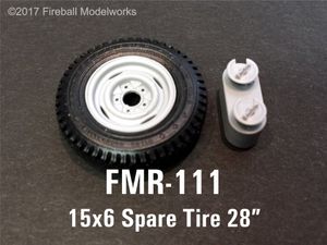 FMR-111 112 Early Bronco Spare Tires 1/25 Scale
