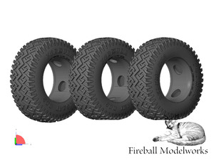 Desert Dog 10-15LT Tires for 10" Wheels 1/25 Scale STL Files