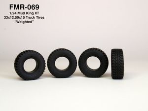 Mud King XT 33 x 12.50 x 15 Tires 1/24 Scale