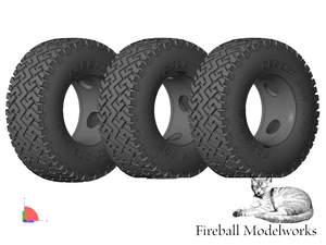 Desert Dog PCV 12-15LT Tires for 10" Wheels 1/25 Scale STL Files