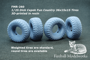 Dick Cepek Fun Country 35 x 15 x 15 Tires 1/25 Scale