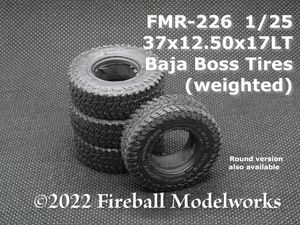 MT Baja Boss 37x12.50x17LT Tires 1/25 Scale
