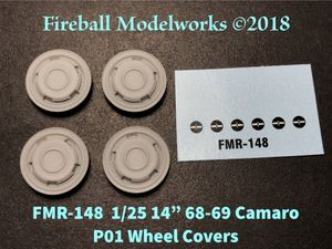 FMR-148 14" Camaro 1967 P01 Wheel Covers 1/25 