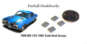 FMR-080 1969 'Cuda Performance Package Hood Scoops 1/25