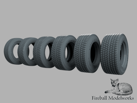 Cooper Cobra Tires Old Lettering Assortment 1/25 Scale STL Files