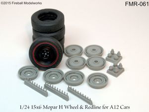 FMR-061 141  Mopar A12 Wheels &amp; Tires 1/24 &amp; 1/25