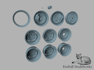 15-inch Ford 4x4 Truck Steelies 1/25 Scale STL Files