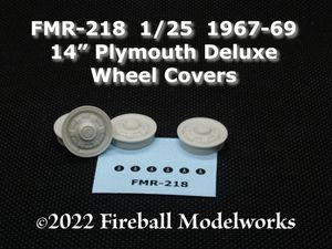 FMR-218 1967-69 14" Plymouth Deluxe Wheel Covers 1/25 scale