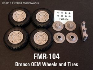 Early Bronco OEM Wheel &amp; Tire Set 1/25 Scale