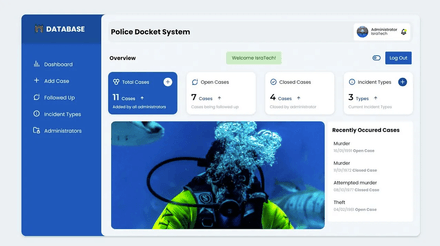 Police Case Docket System (PHP Database)