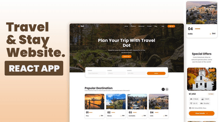 Responsive Travel and Stay Website | Updated Source Code File