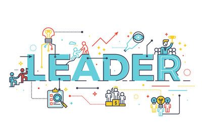 Leader Word Illustration