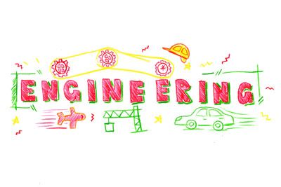 Engineering Handdrawn Word Illustration