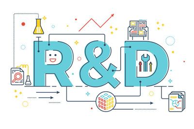 R&amp;D Word Illustration