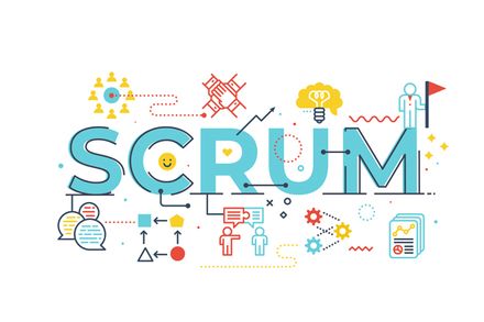 Scrum Word Illustration