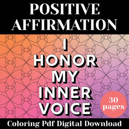 Positive Affirmation Coloring Pages Printable pdf Pack 1