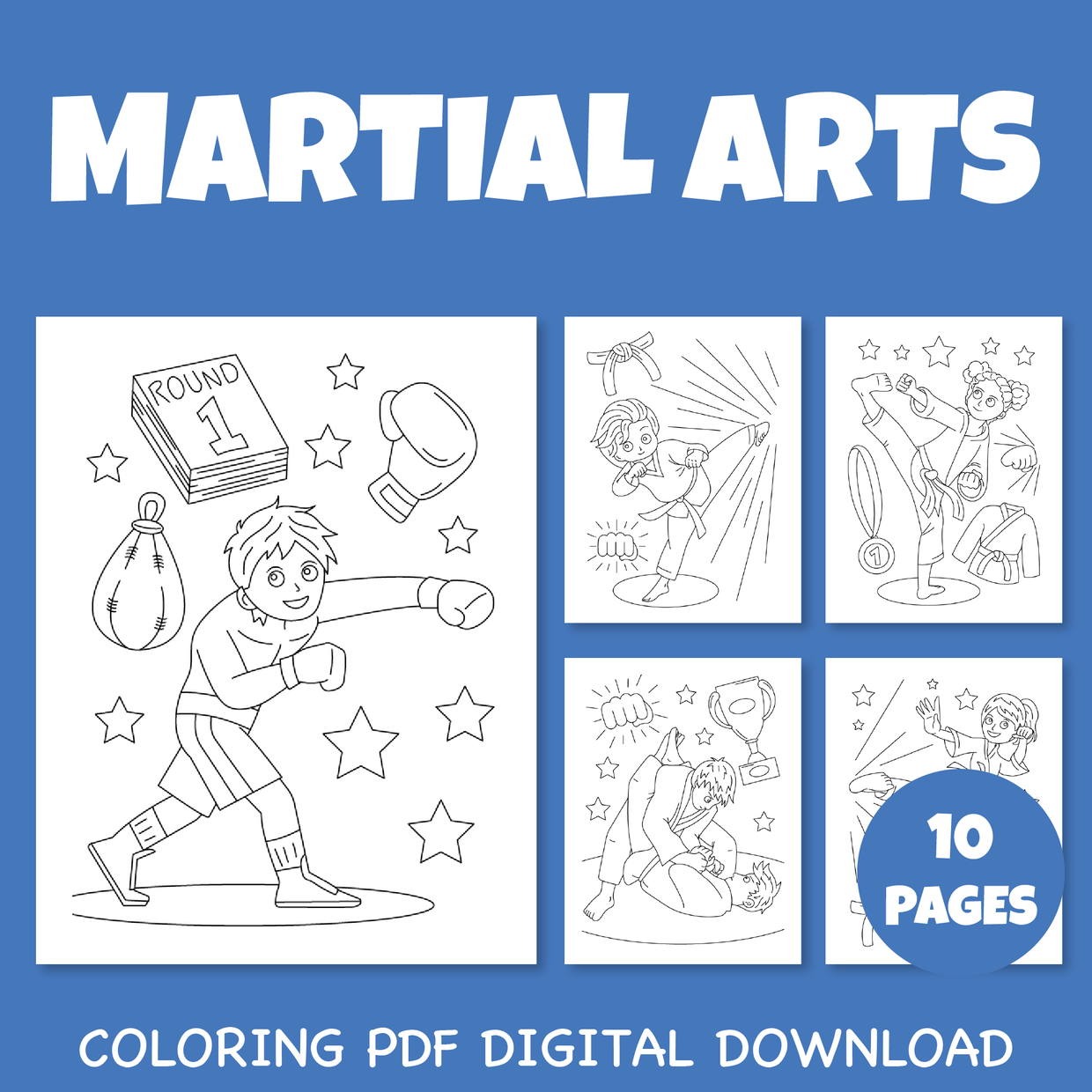 Martial Arts Instant Download Printable .pdf File Simp