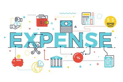 Expense Word Illustration