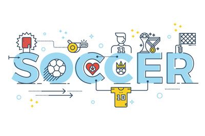 Soccer Word Illustration