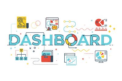 Dashboard Word Illustration