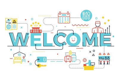 Welcome Word Illustration