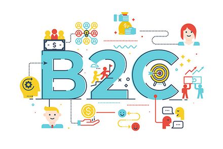 B2C Word Illustration