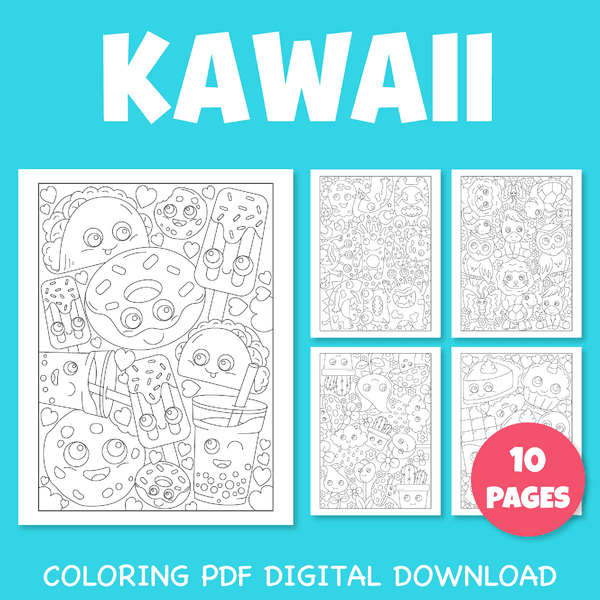 Kawaii doodle cartoon characters coloring 1 | pdf Prin