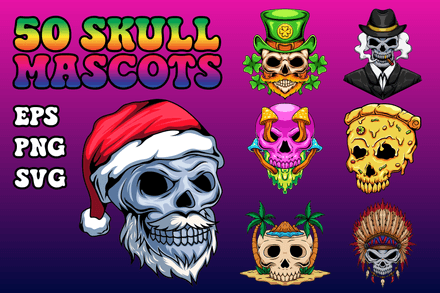 50 Skull Mascots