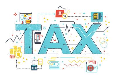 Tax Word Illustration