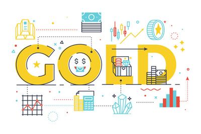 Gold Word Illustration