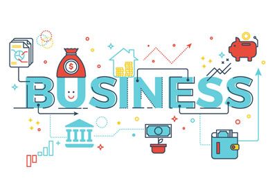 Business Word Illustration