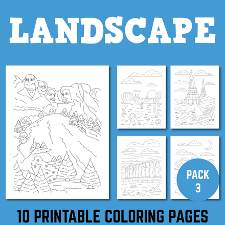 Landscape Coloring Pages Pack 3