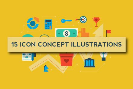 15 Icon Concept Illustrations