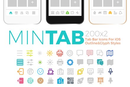 Mintab Minimal Tab Bar Icons for iOS